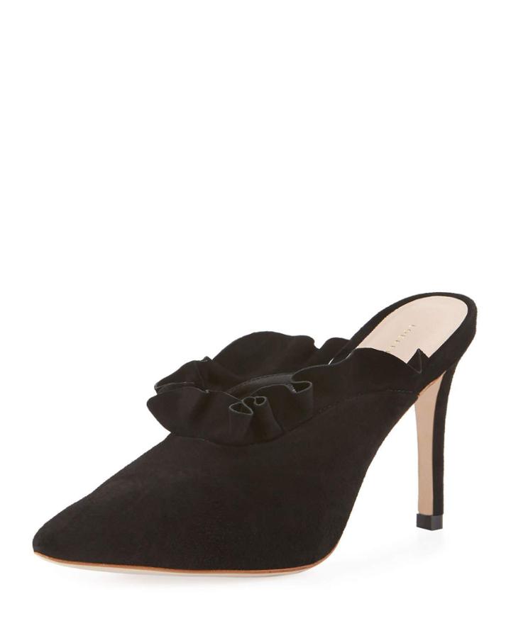 Langley Suede Ruffle