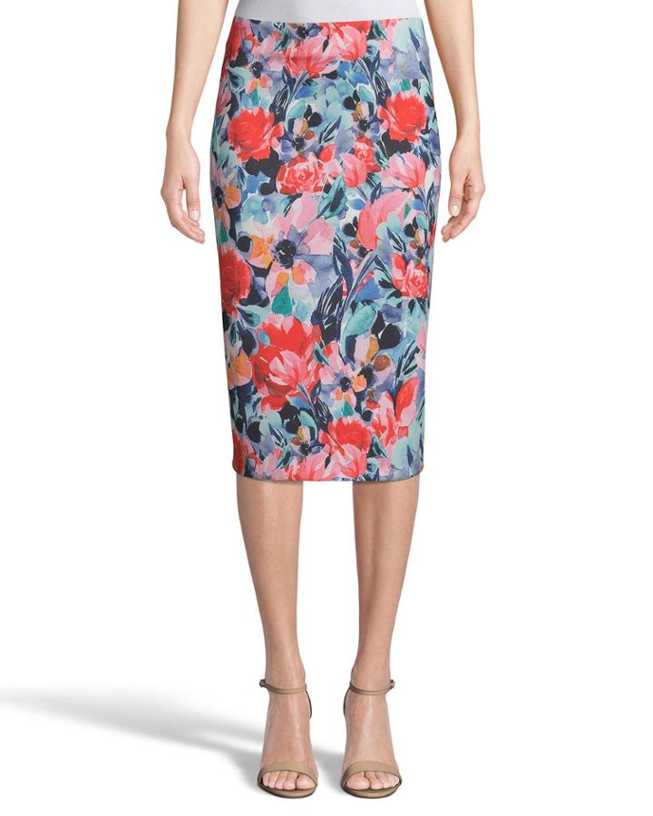 Floral-printed Straight