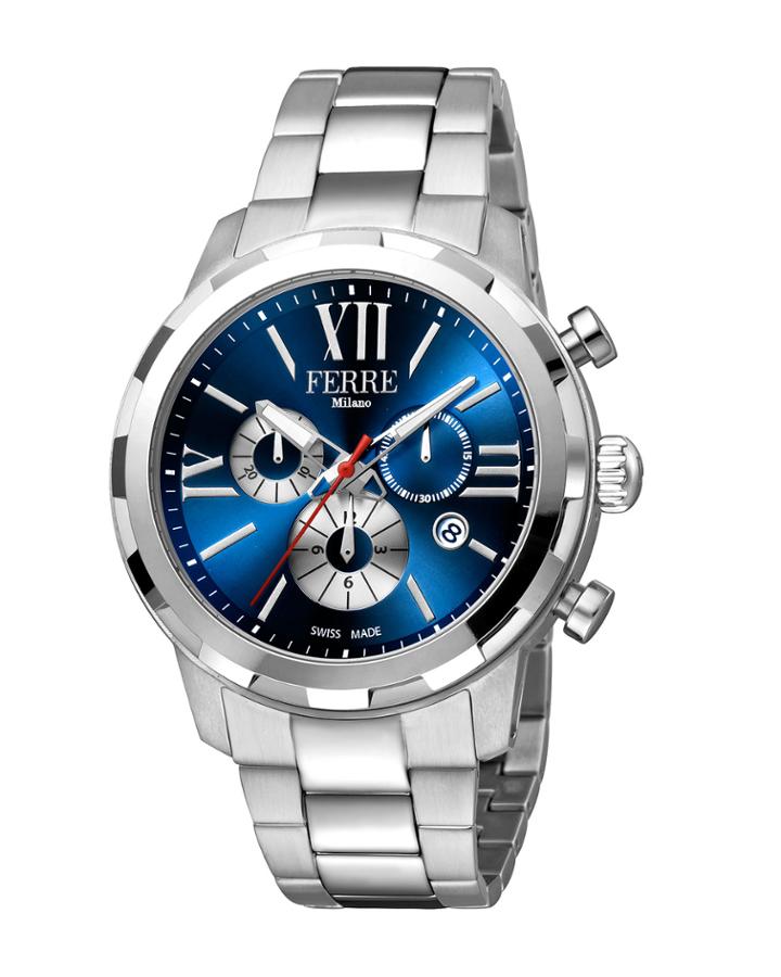 Men's 44mm Faceted Watch W/ Bracelet,