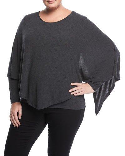 Long-sleeve Poncho Top,