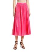 Shimmery Pleated