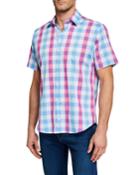 Men's Check Short-sleeve Button-front