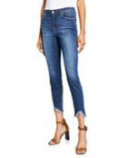 High-rise Raw-hem Jeans