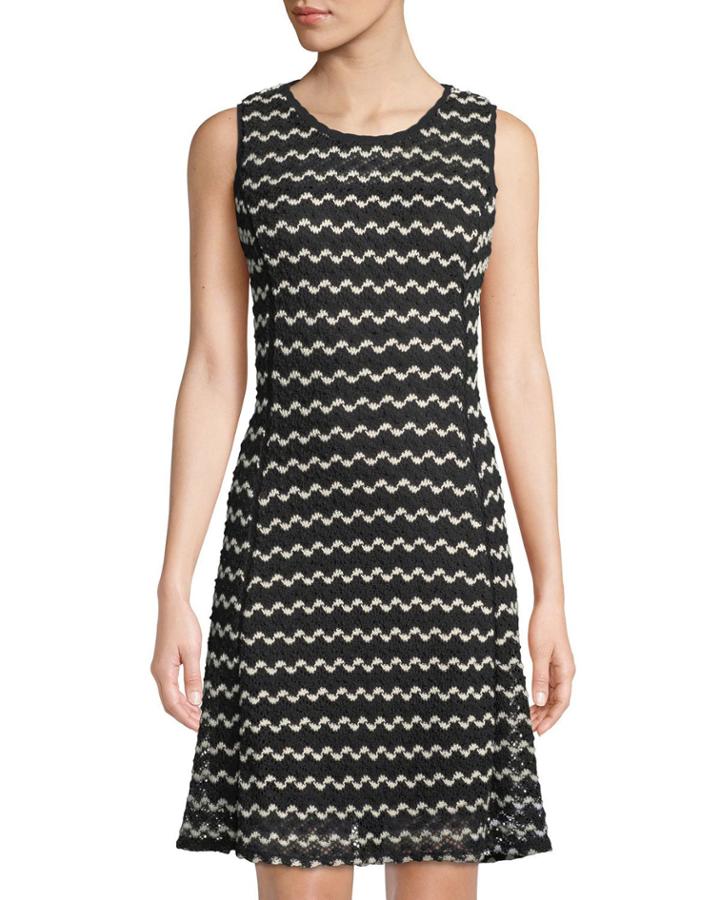 Crochet Knit A-line Dress