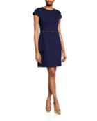 O-ring Cap-sleeve A-line Dress