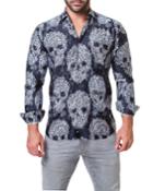 Men's Shaped-fit Fibonacci Skull-print