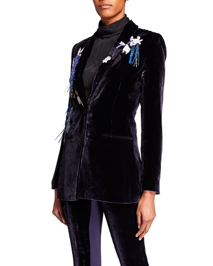 Shawl Collar Fitted Jacket