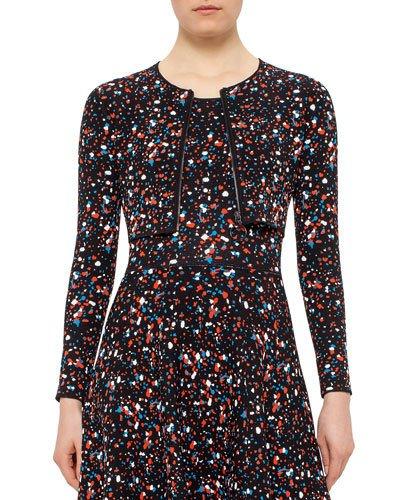 Boulder-print Bolero Cardigan,