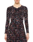 Boulder-print Bolero Cardigan,