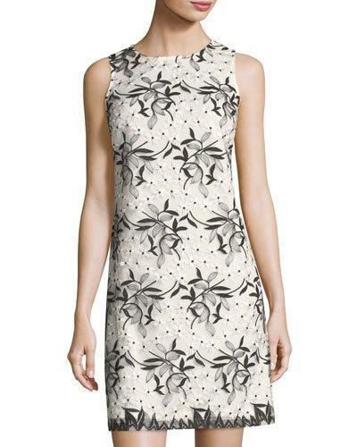 Sleeveless Embroidered Mesh