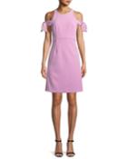 Madison Stretch Crepe Cold-shoulder Dress