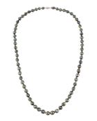 Long 14k Baroque Tahitian Black Pearl Necklace