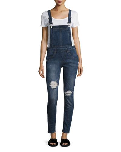 Side-zip Dungaree Overalls,