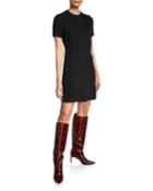 Aiden Double-vented Crewneck T-shirt Dress