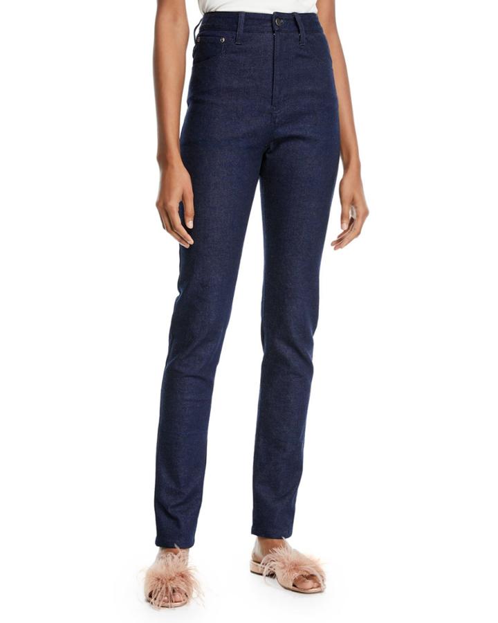 High-waist Five-pocket Skinny-leg Jeans