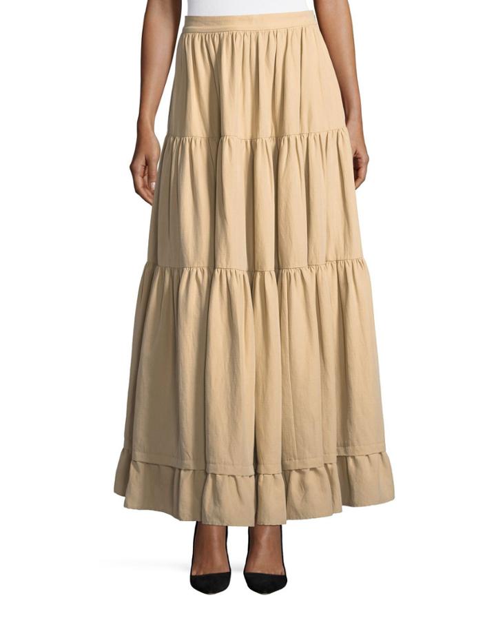 Long Tiered Cotton-poplin