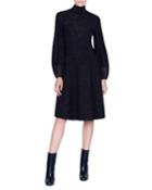 Shimmer Wool-crepe Blouson