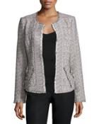 Sydney Deconstructed Herringbone Jacket, Black