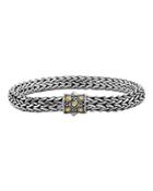Dot Gold & Silver Medium Oval Chain Bracelet With Jaisalmer Clasp