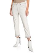 Monili-cuff Garment Dyed Jeans