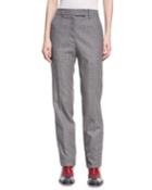 Check Virgin Wool Straight-leg Pants
