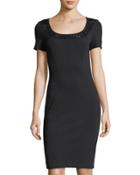 Scoop-neck Milano Knit Dress