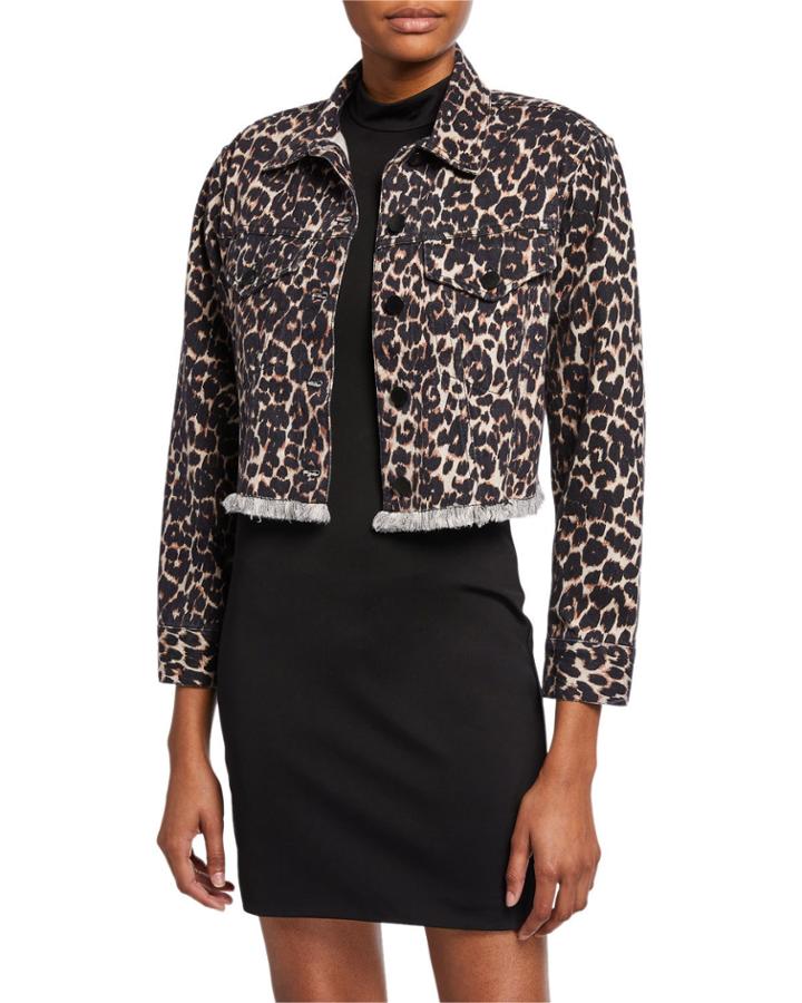 Boxy Cropped Jacket With Fringe