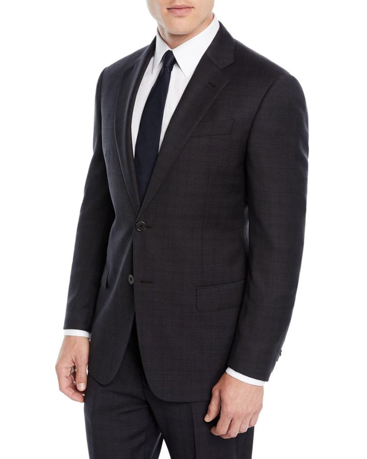 Men's Plaid Two-piece Wool