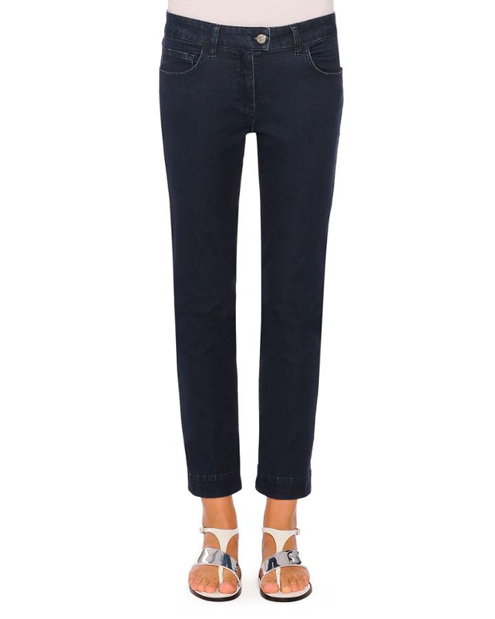 Piazza Sempione Audrey Straight-leg Denim Jeans, Navy, Women's,