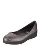 Shimmer Suede Slip-on Ballerina