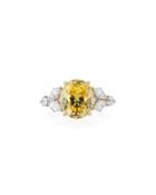 Oval Cubic Zirconia Ring W/ Side
