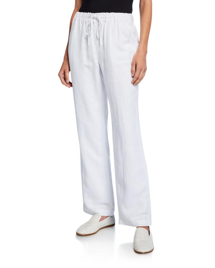 Drawstring Pull-on Pants With Pockets