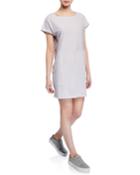 Petite Ministripe Tunic Dress With Pockets