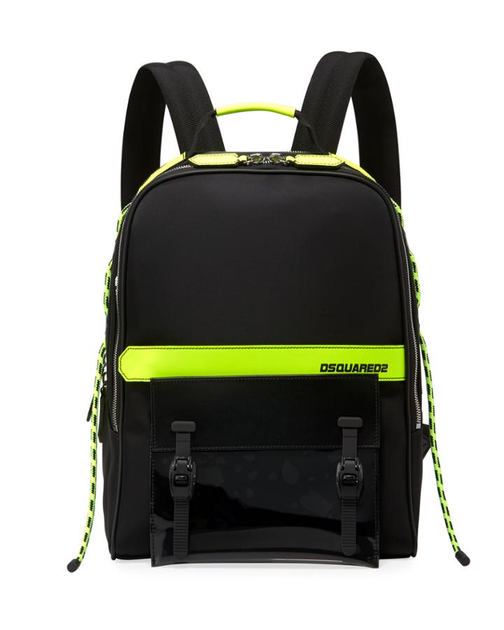 Men's Multi-zip Canvas Backpack W/