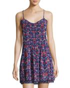 Spring Fling Pleated Dress, Blue/multi