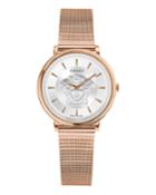 38mm V-circle Watch With Mesh Bracelet, Rose Gold