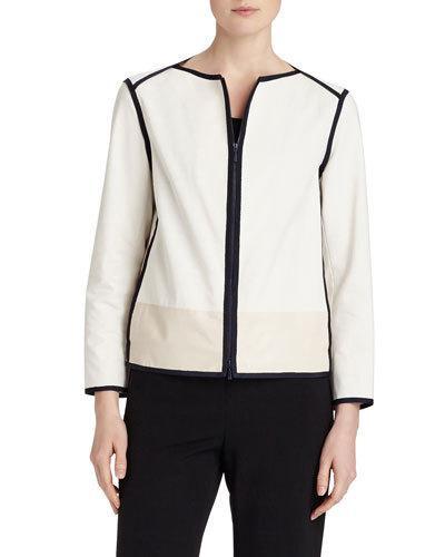 Keaton Contrast-trim Cotton-blend Jacket
