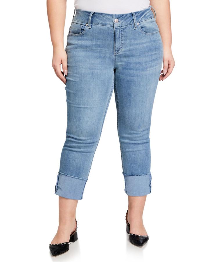 Plus Size Tummyless Cuffed Slim