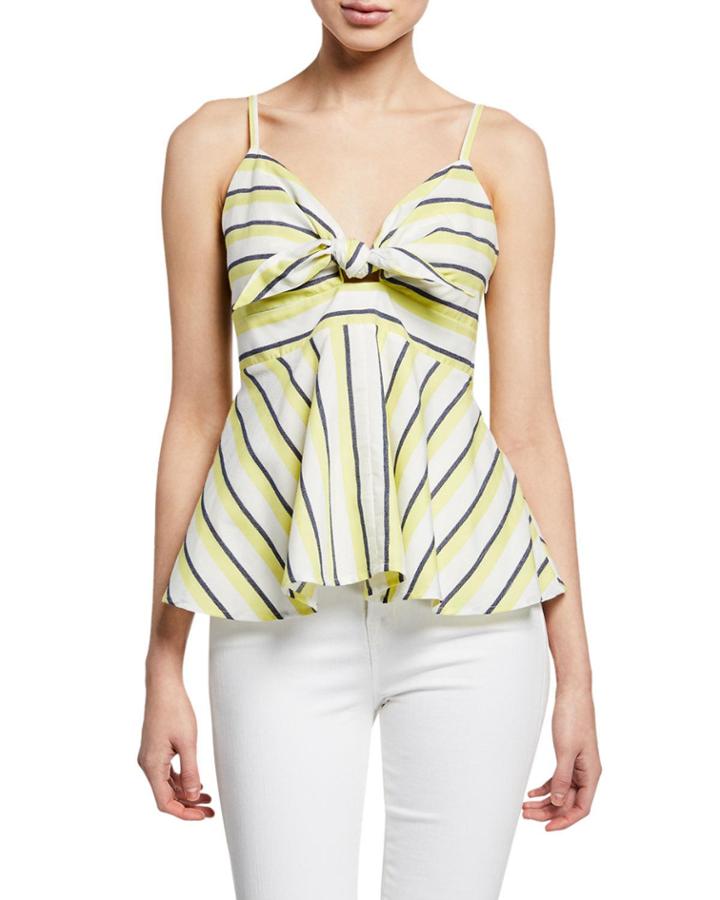 Kerria Striped Peplum Tank