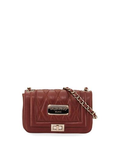 Beatriz Quilted Leather Crossbody Bag, Bread