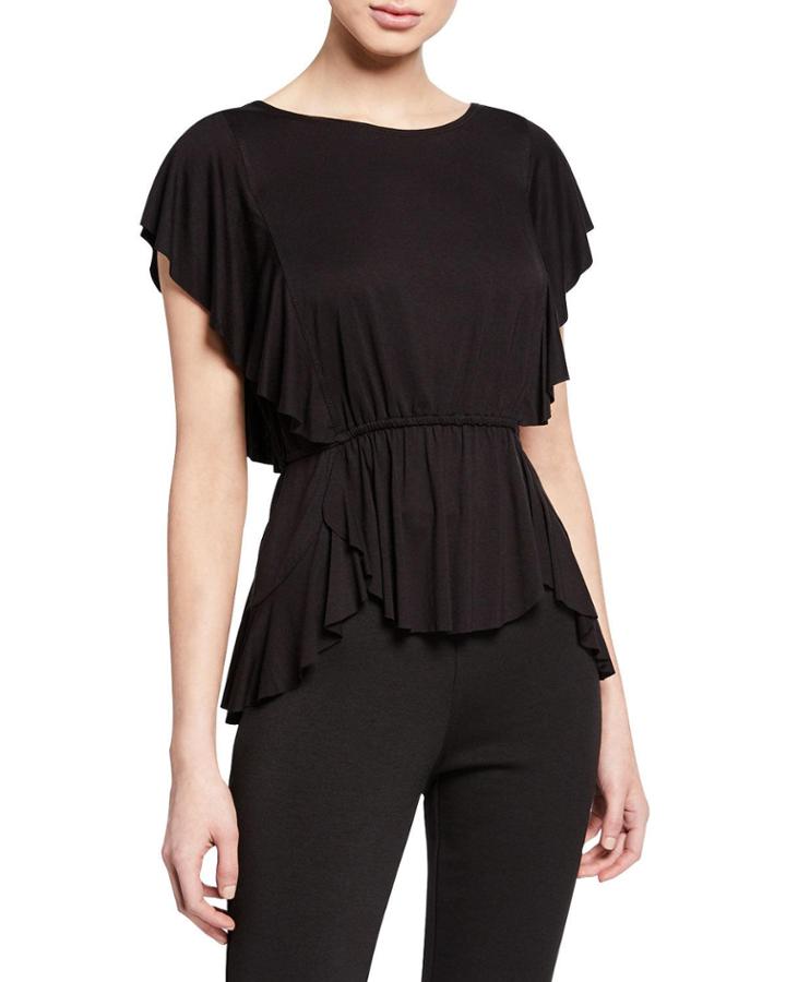 Jersey Flounce Top