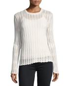 Long-sleeve Pointelle