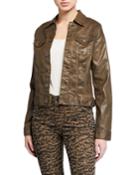 Robyn Button-front Denim Jacket