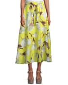 Tie-waist Floral A-line