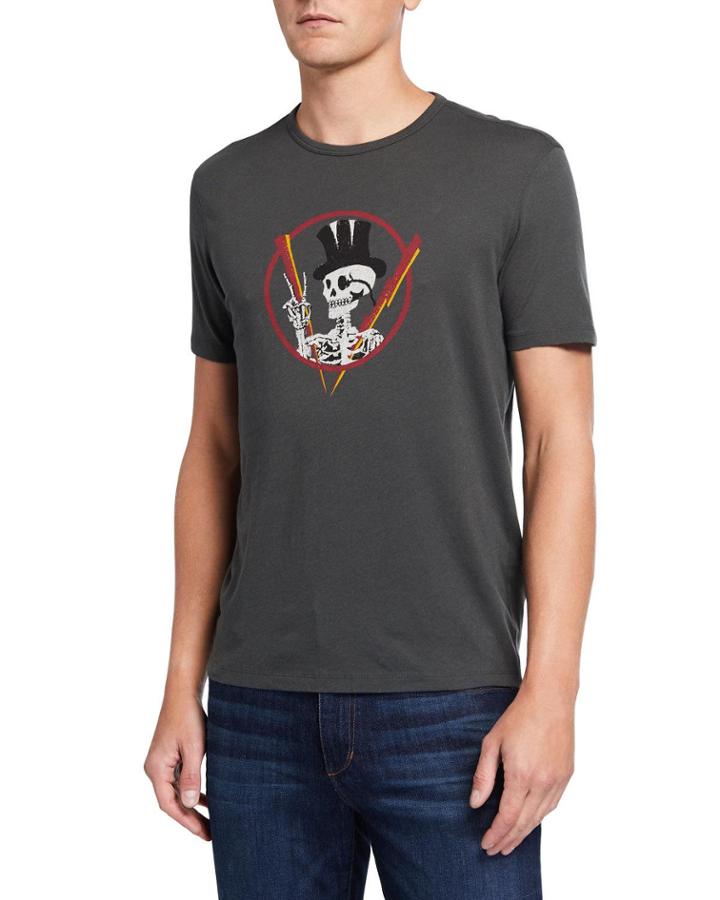 Men's Top Hat Skeleton Graphic T-shirt