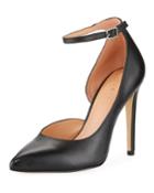 Margo Leather Ankle-wrap Pumps