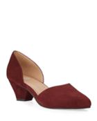 Rumi Low-heel Nubuck Pumps