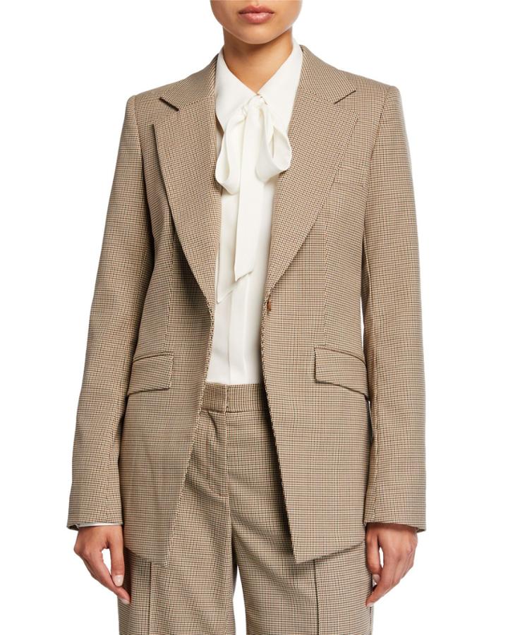 Virginia Navigator Micro Check One-button Blazer