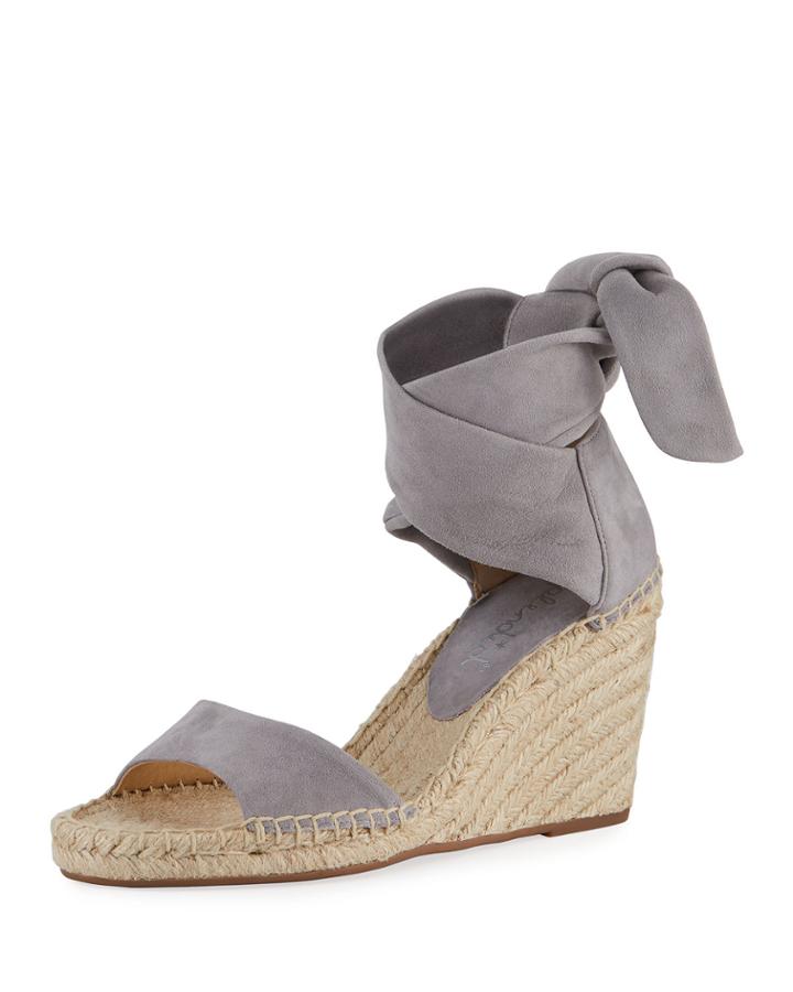 Jessica Suede Wedge Espadrille