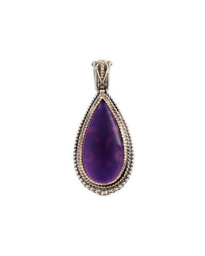 Erato Teardrop Amethyst Doublet Pendant Enhancer
